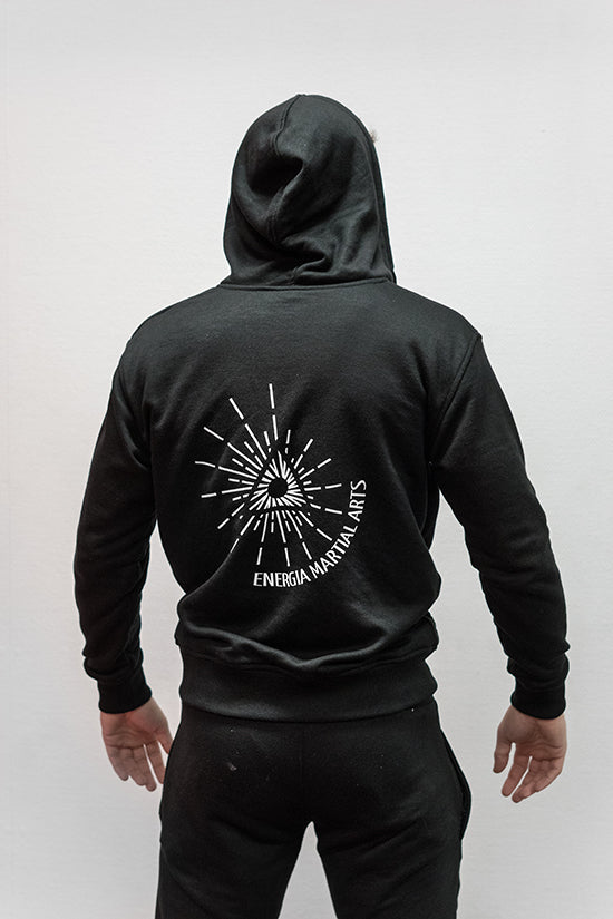Black Deluxe Zip-Up Hoodie