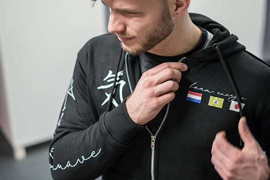 Black Deluxe Zip-Up Hoodie