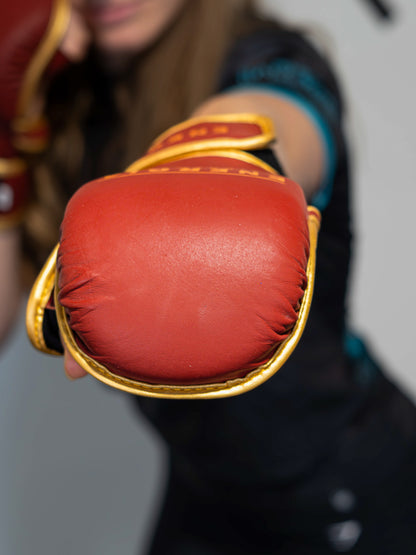 Sparring full leather gloves