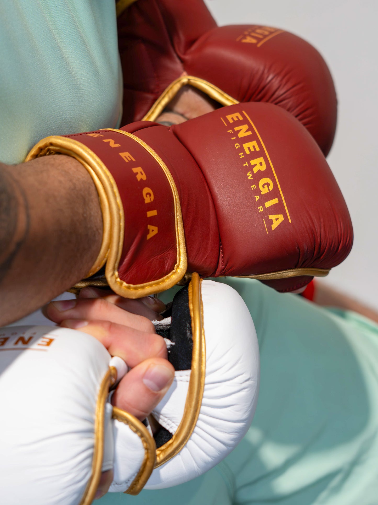 Sparring full leather gloves